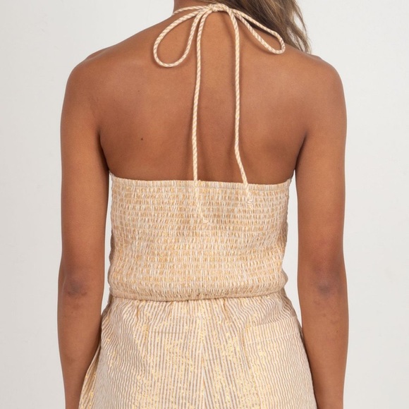 Jen’s Pirate Booty High Desert Palm Leaf Corset - gold stripe sand - Picture 3 of 6